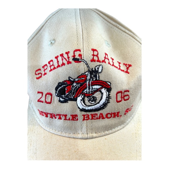 Spring Rally Biker Trucker Hat Cap Motorcycle Myrtle Beach Embroidered Cotton - Picture 2 of 4